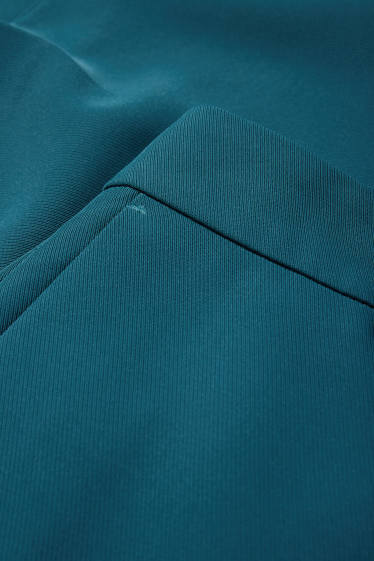 Femei - Pantaloni office - talie medie - wide leg - petrol