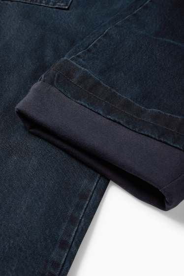 Copii - Băieți - Cargo jeans - jeans termoizolanți - denim-albastru închis
