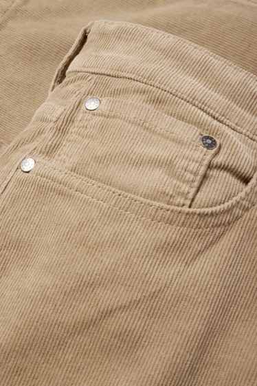 Men - Corduroy trousers - regular fit - taupe