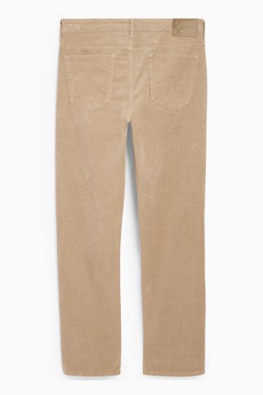 Men - Corduroy trousers - regular fit - taupe