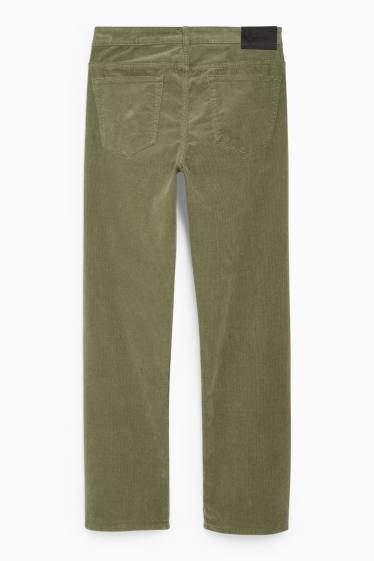 Men - Corduroy trousers - regular fit - green