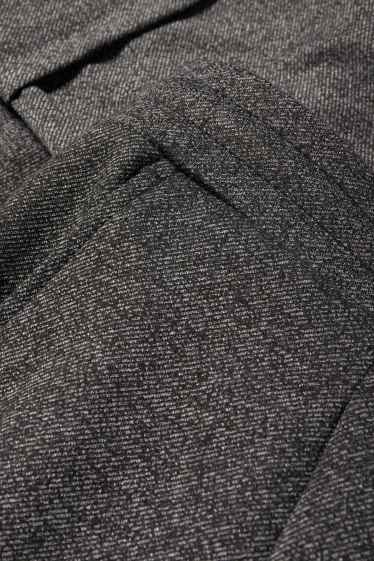 Femei - Pantaloni din jerseu - talie medie - tapered fit - structurați - gri închis