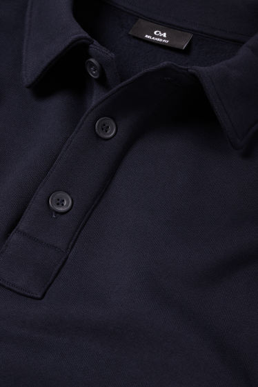 Bărbați - Tricou polo - relaxed fit - albastru închis
