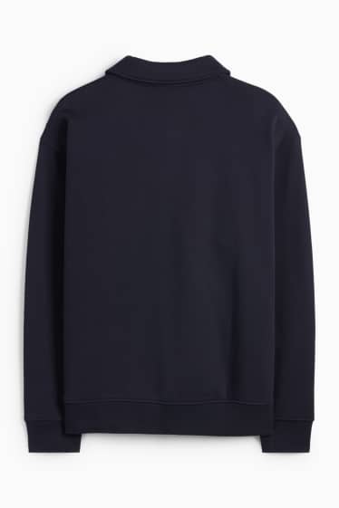 Bărbați - Tricou polo - relaxed fit - albastru închis