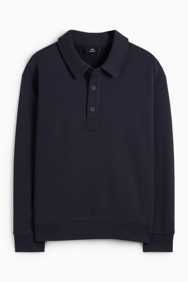 Bărbați - Tricou polo - relaxed fit - albastru închis