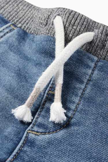 Bebeluși - băieți - Jeans bebeluși - jeans termoizolanți - denim-albastru