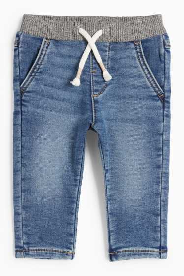 Bebeluși - băieți - Jeans bebeluși - jeans termoizolanți - denim-albastru