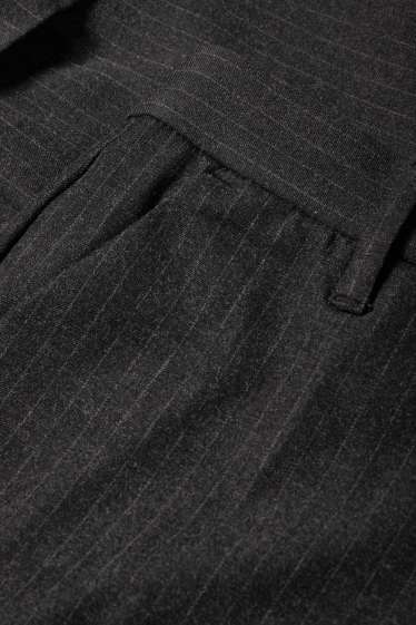 Bărbați - Chino - tapered fit - dungi fine - gri închis