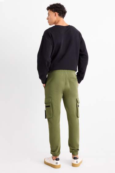 Bărbați - Pantaloni de trening cargo - verde