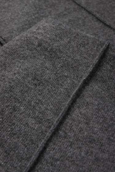 Femei - Pantaloni de trening din tricot - gri melanj
