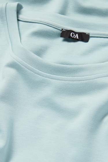 Femei - Tricou cu mânecă lungă - relaxed fit - turcoaz deschis