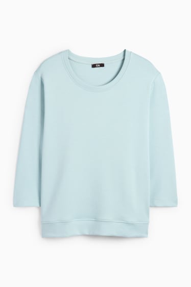 Femei - Tricou cu mânecă lungă - relaxed fit - turcoaz deschis
