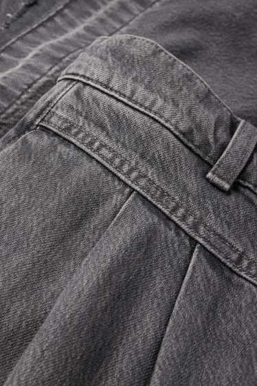 Femei - Wide leg jeans - talie medie - denim-gri