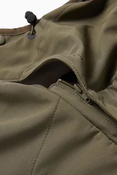 Femei - Palton din softshell cu glugă - rezistent la apă - 4 Way Stretch - verde