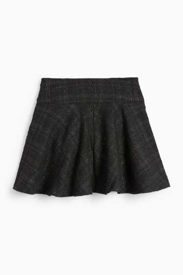 Copii - Fete - Fustă - în carouri - structurată - negru