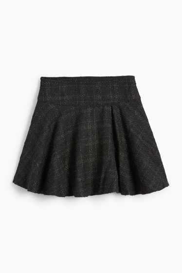 Copii - Fete - Fustă - în carouri - structurată - negru