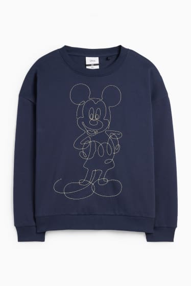 Femei - Bluză de molton - Mickey Mouse - albastru închis