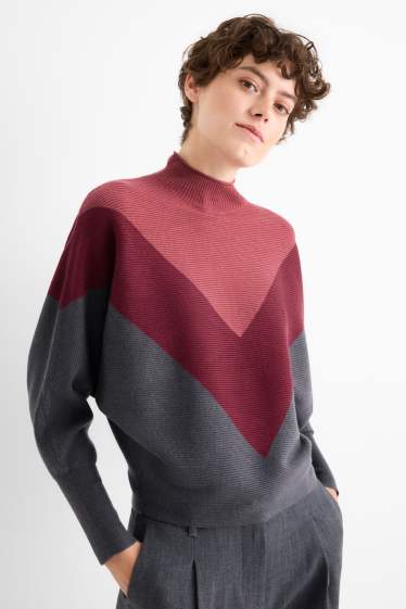 Femei - Pulover - reiat - bordo