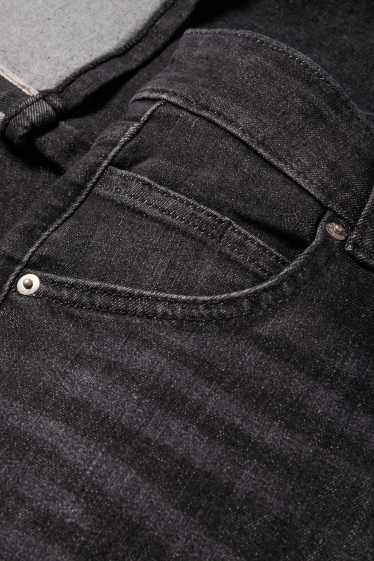 Femei - Crop straight jeans - talie medie - LYCRA® - denim-gri