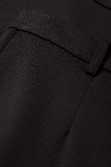 Femei - Pantaloni de stofă - talie înaltă - tapered fit - negru
