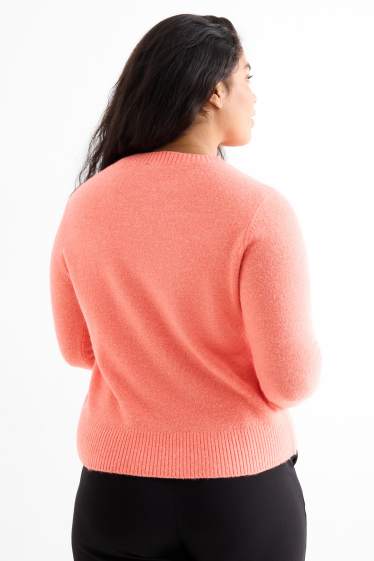 Femmes - Pull en maille fine - orange