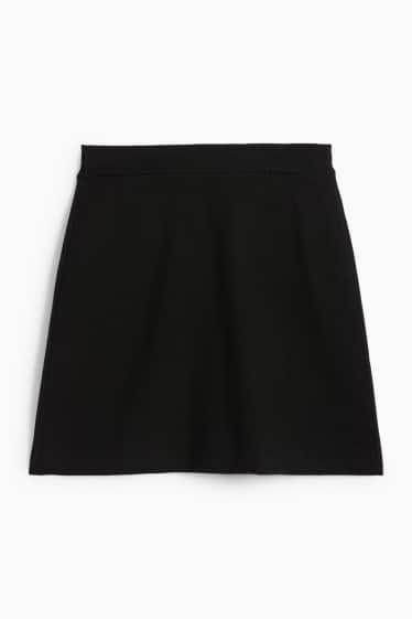 Femei - Fustă din tricot - negru