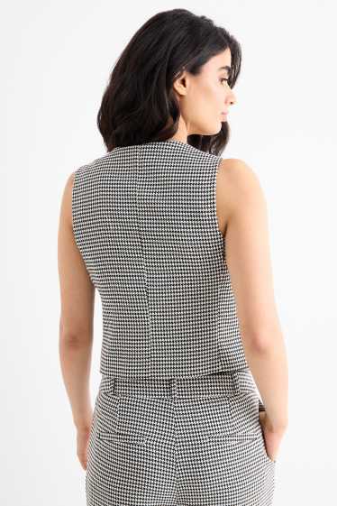 Femei - Vestă office - regular fit - în carouri - negru / alb