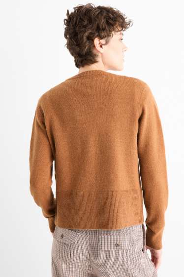 Femei - Cardigan tricotat - maro deschis