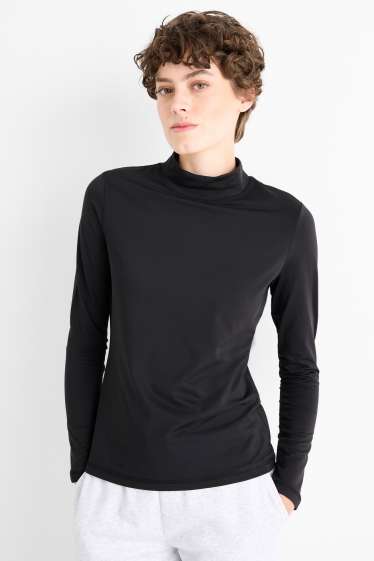 Women - Thermal long sleeve top - regular fit - black
