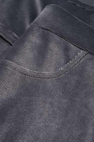 Women - Corduroy leggings - dark gray