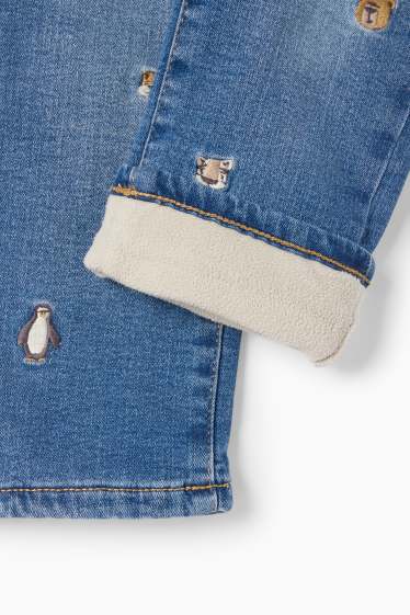 Copii - Băieți - Animale sălbatice - straight jeans - jeans termoizolanți - denim-albastru