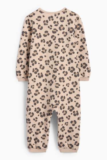 Bebeluși - fete - Pijama salopetă bebeluși - cu model - negru / nej