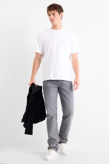 Bărbați - Straight jeans - denim-gri