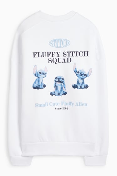 Femei - Bluză de molton - Lilo & Stitch - alb