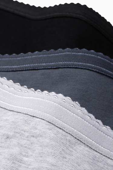 Women - Multipack of 3 - knickers - light gray-melange
