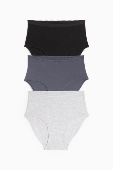 Women - Multipack of 3 - knickers - light gray-melange