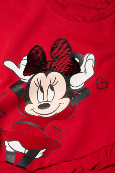 Copii - Fete - Minnie Mouse - bluză de molton - aspect lucios - roșu
