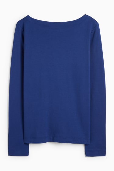 Femei - Tricou cu mânecă lungă - regular fit - albastru închis