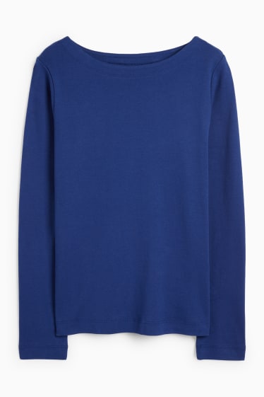 Femei - Tricou cu mânecă lungă - regular fit - albastru închis