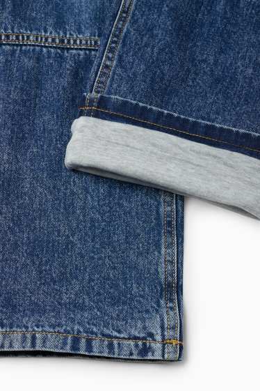 Copii - Băieți - Cargo jeans - jeans termoizolanți - denim-albastru