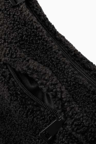 Dámské - Teddy kabelka přes rameno - černá