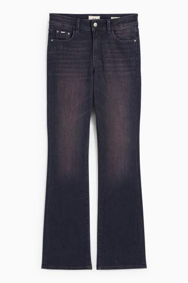 Femei - Bootcut jeans - talie medie - denim-albastru închis