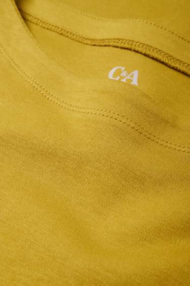 Femei - Tricou cu mânecă lungă - regular fit - galben muștar