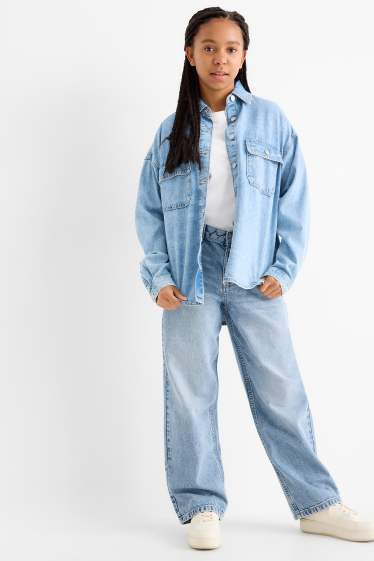 Copii - Fete - Skater jeans - denim-albastru deschis