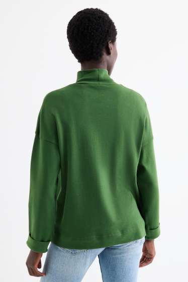 Women - Turtleneck top - dark green