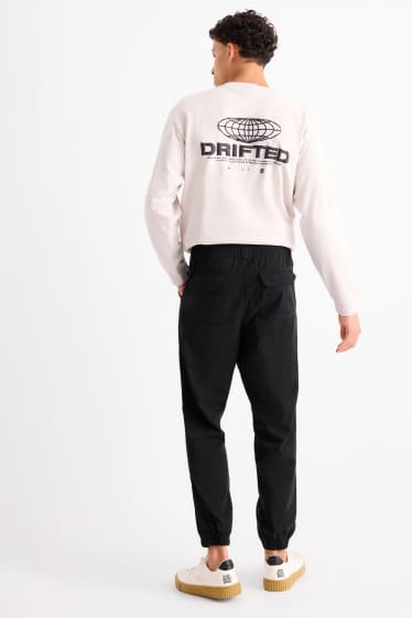 Bărbați - Pantaloni - loose fit - negru