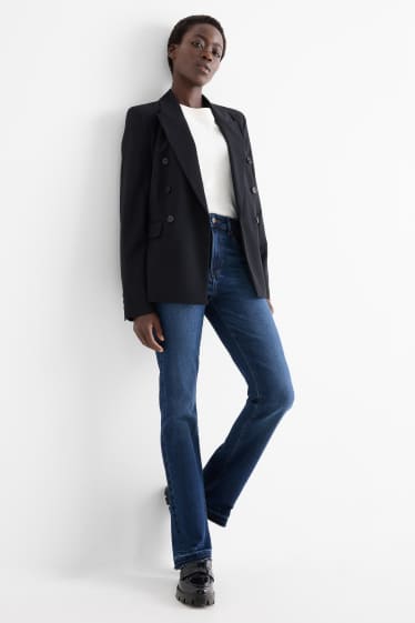 Femei - Bootcut jeans - talie înaltă - denim-albastru închis