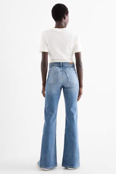 Femei - Flared jeans - talie înaltă - denim-albastru deschis