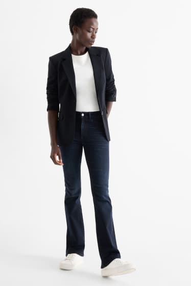 Femei - Bootcut jeans - talie medie - jeans modelatori - LYCRA® - denim-albastru închis