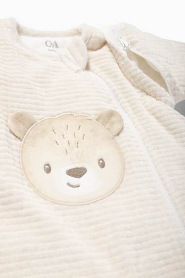 Unisex - Ursuleți - sac de dormit bebeluși - 0-6 luni - structurat - bej deschis